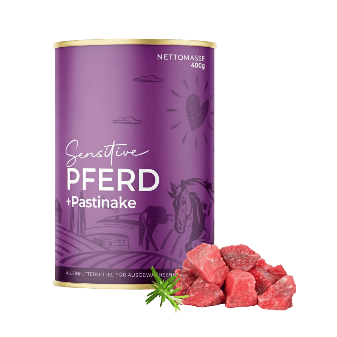Hundefutter Pferd mit Pastinake in Dose – Sensitive Nassfutter für sensible Hunde