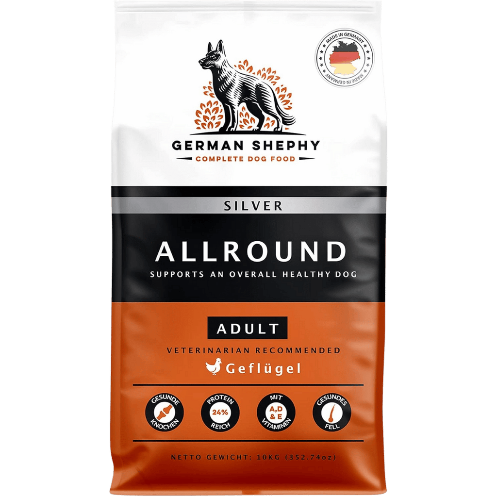 Premium Trockenfutter für erwachsene Hunde mit Geflügel im 10 kg Beutel, proteinreich und ohne künstliche Zusätze